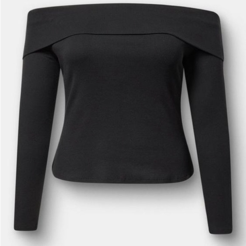 Torrid Black Off-Shoulder Top - Picture 3 of 6